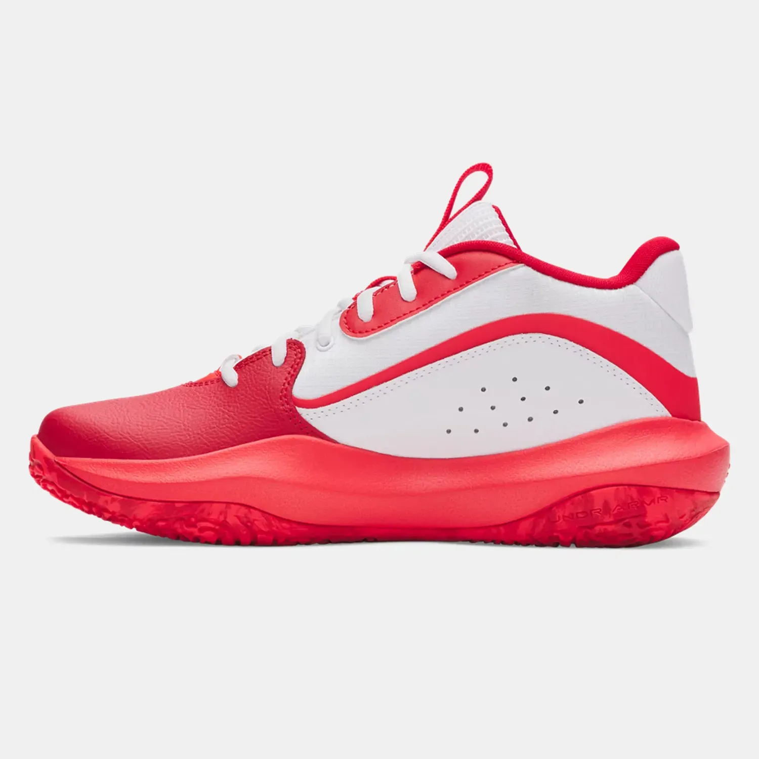 Zapatillas Under Armour De Basquet Unisex Adulto Lockdown 7 color blanco / naranja | Platanitos