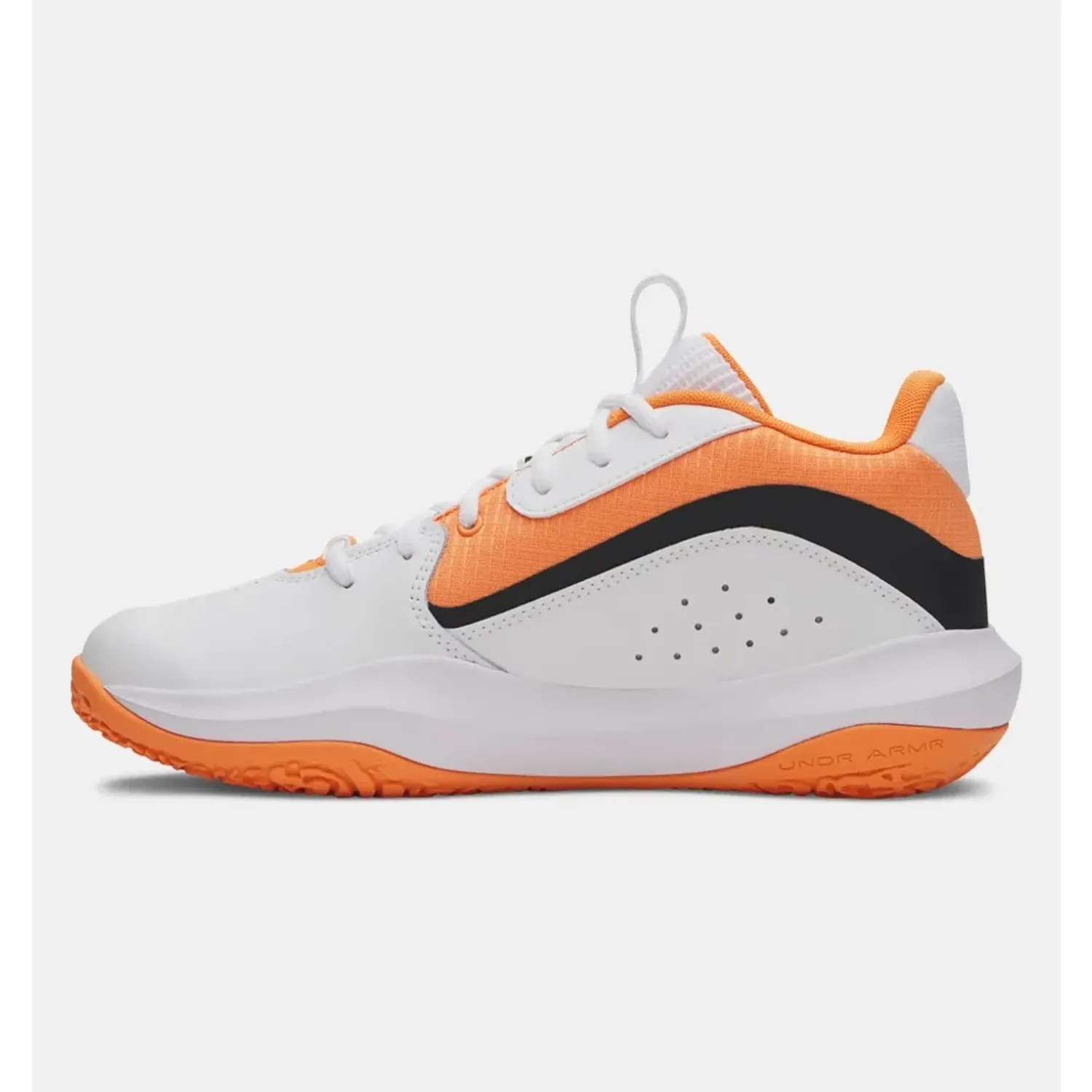 Zapatillas Under Armour De Basquet Unisex Adulto Lockdown 7 color blanco / naranja | Platanitos