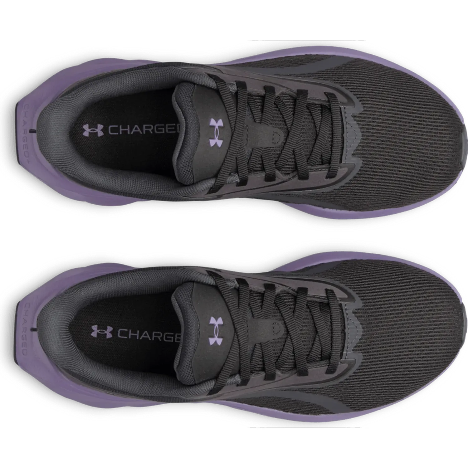 Zapatillas Under Armour Runing Mujer Charged + Ascend color negro / morado | Platanitos
