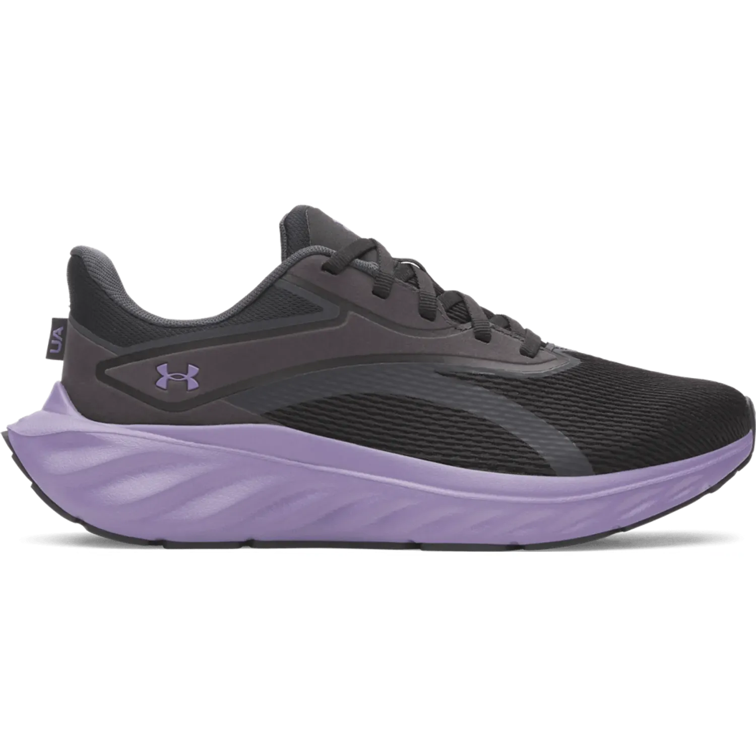 Zapatillas Under Armour Runing Mujer Charged + Ascend color negro / morado | Platanitos
