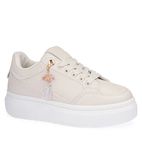 Zapatilla Just4U Dama Z Jaspe color beige | Platanitos