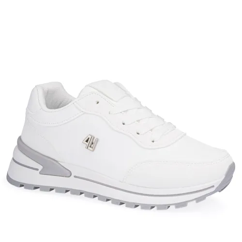 Zapatilla Just4U Dama Z Kira color blanco | Platanitos