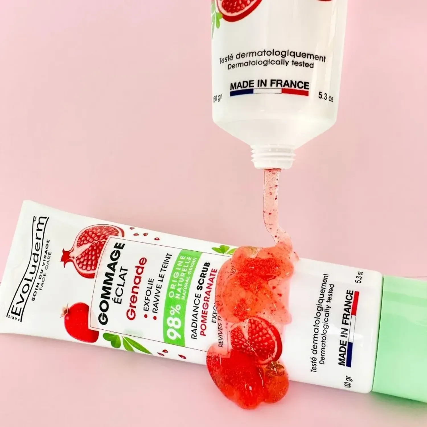 Evo Evoluderm Face Scrub Radiance Pomegranate 150g color blanco / rojo | Platanitos