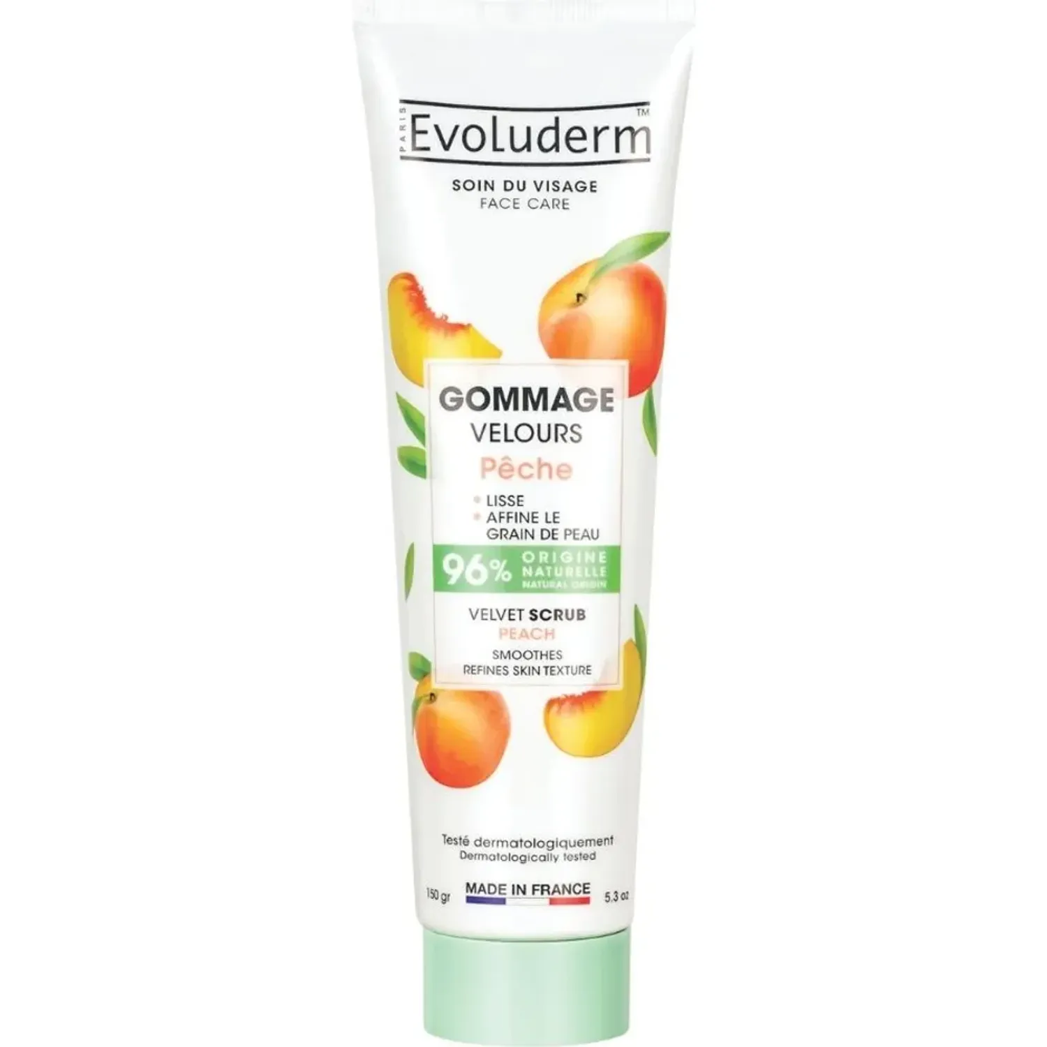 Evo Evoluderm Face Scrub Velvet Peach 150g color blanco / naranja | Platanitos
