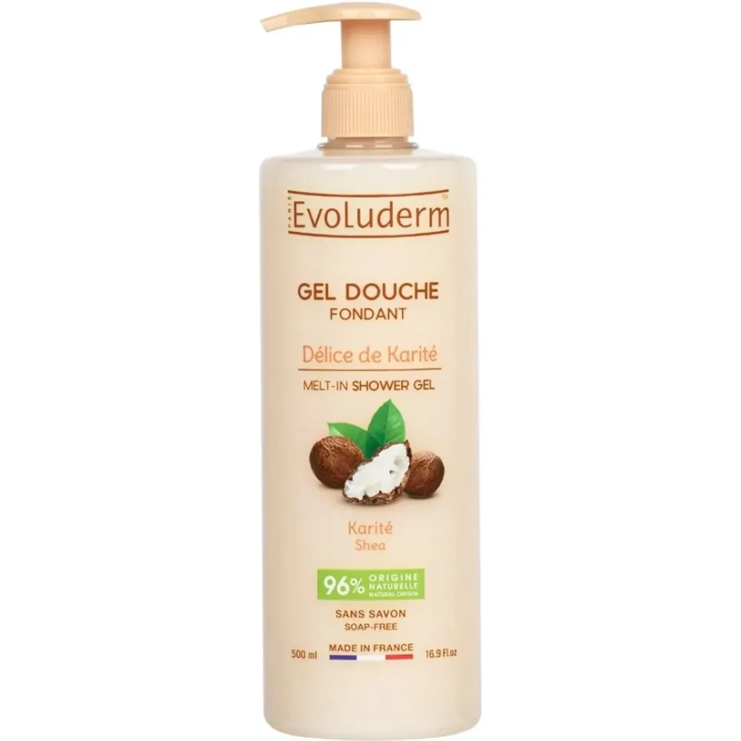 Evo Evoluderm Shower Gel Delice Karite 500ml color beige | Platanitos