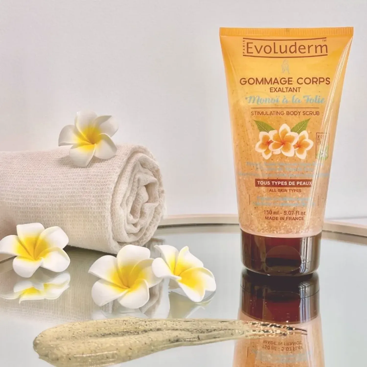 Evo Evoluderm Body Scrub Monoi Stimulating 150ml color beige | Platanitos