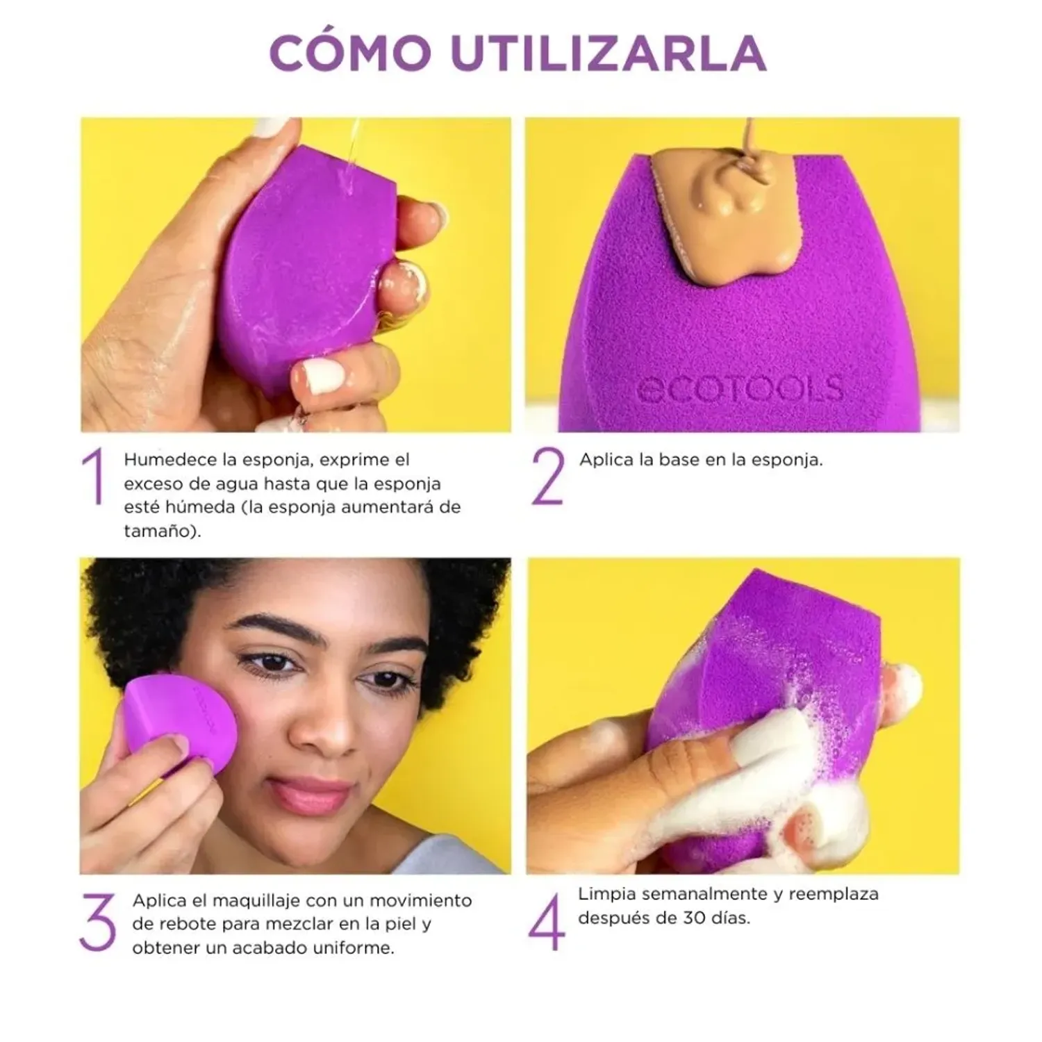 Et Ecotools Sponge Bioblender X1 color morado | Platanitos