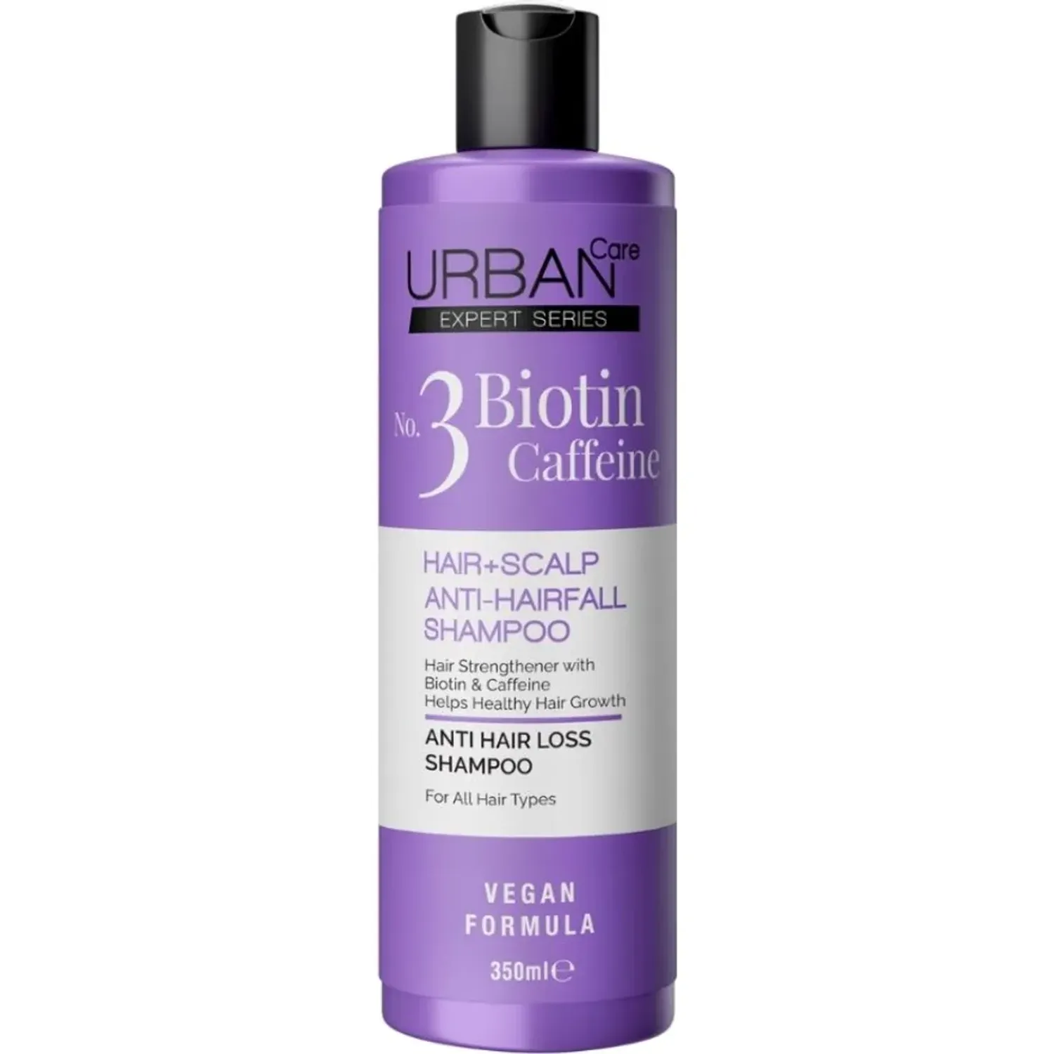 Uc Urban Care Expert Biotin & Caffein Hair+scalp Shampoo 350ml color morado | Platanitos