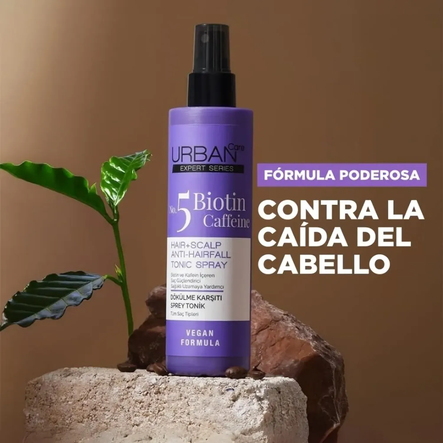 Uc Urban Care Expert Biotin & Caffein Hair Tonic Spray 200ml color morado | Platanitos