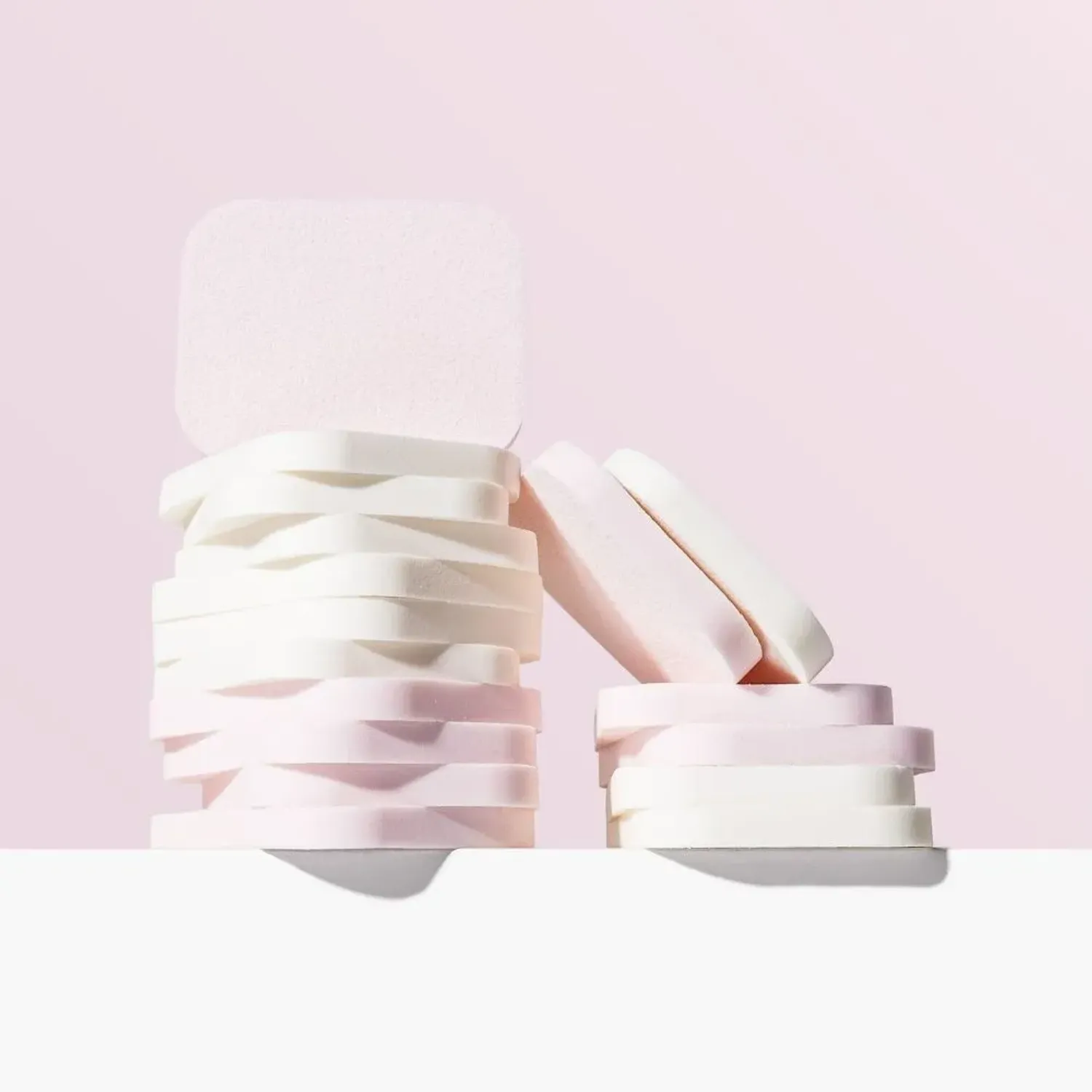 Truyu Truyu Sponge 20pk Makeup 10-1076 color blanco / rosado | Platanitos