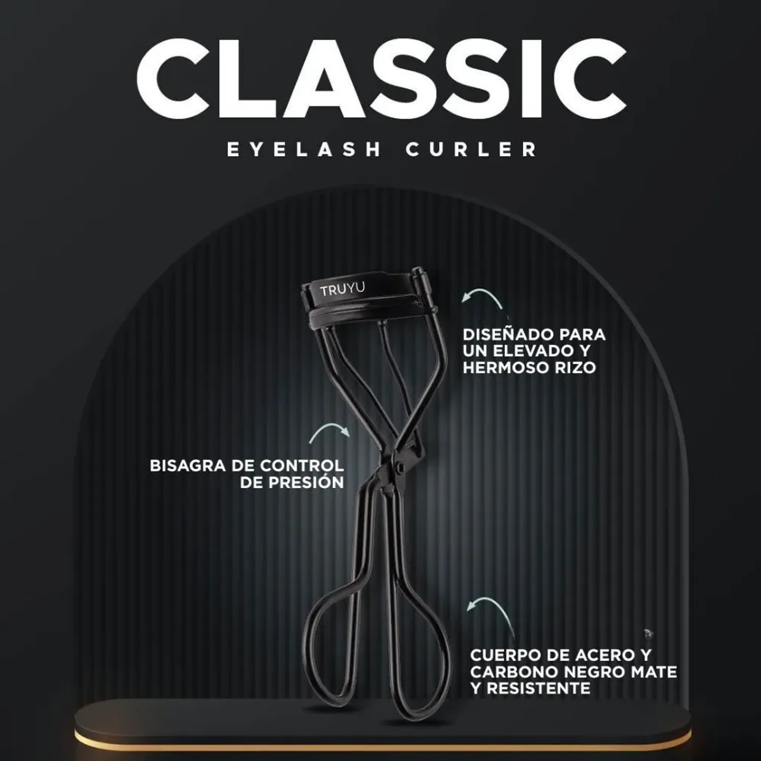 Truyu Truyu Eyelash Curler 10-1051 color negro | Platanitos