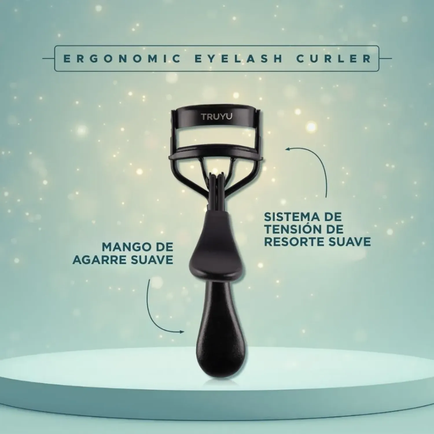 Truyu Truyu Eyelash Curler Ergo Handles 10-1059 color negro | Platanitos
