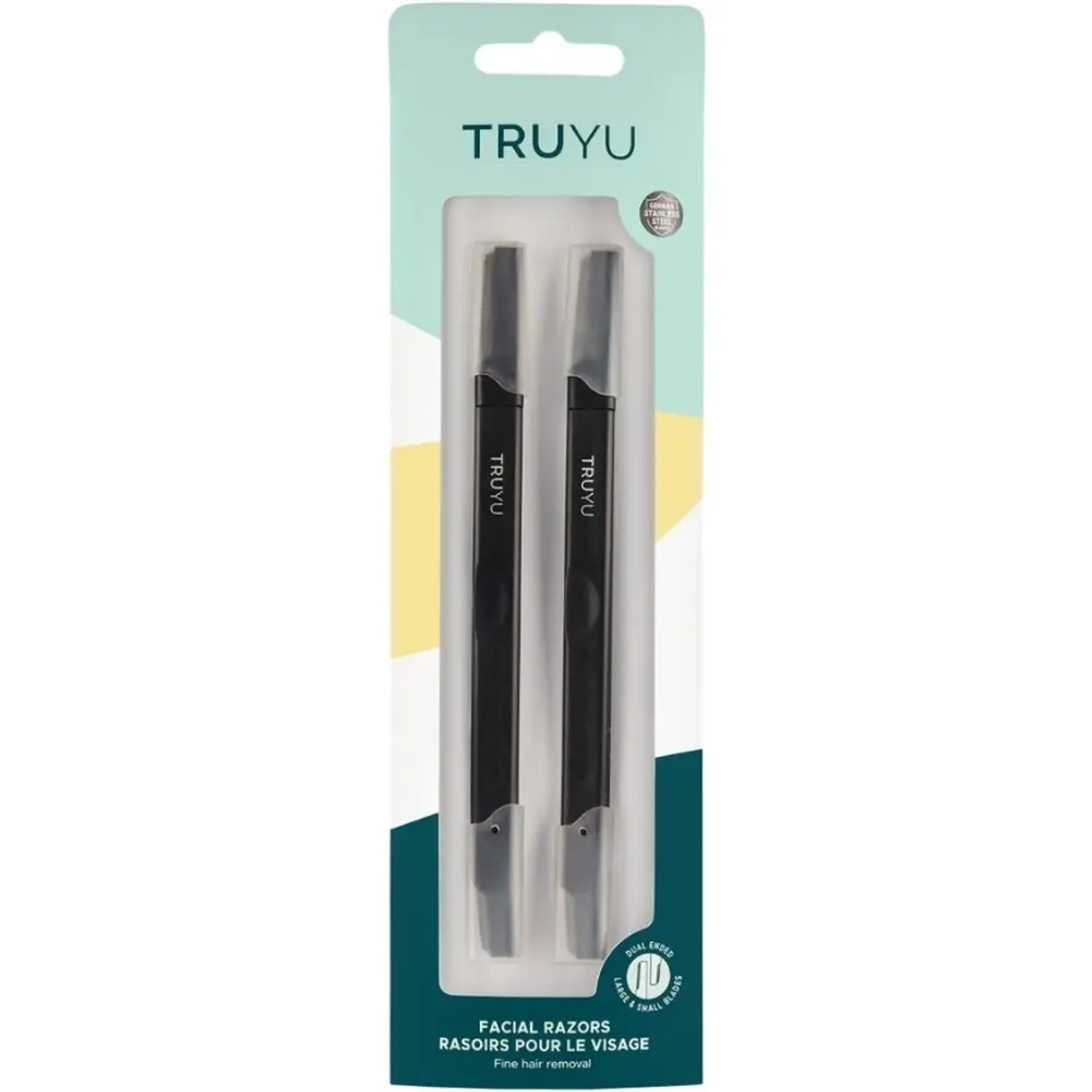 Truyu Truyu Facial Razors 2pk 10-1669 color negro / plateado | Platanitos