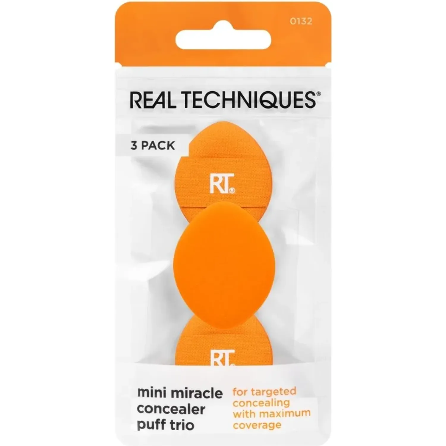 Rt Real Techniques Esponja Mini Miracle Puff Trio color naranja | Platanitos