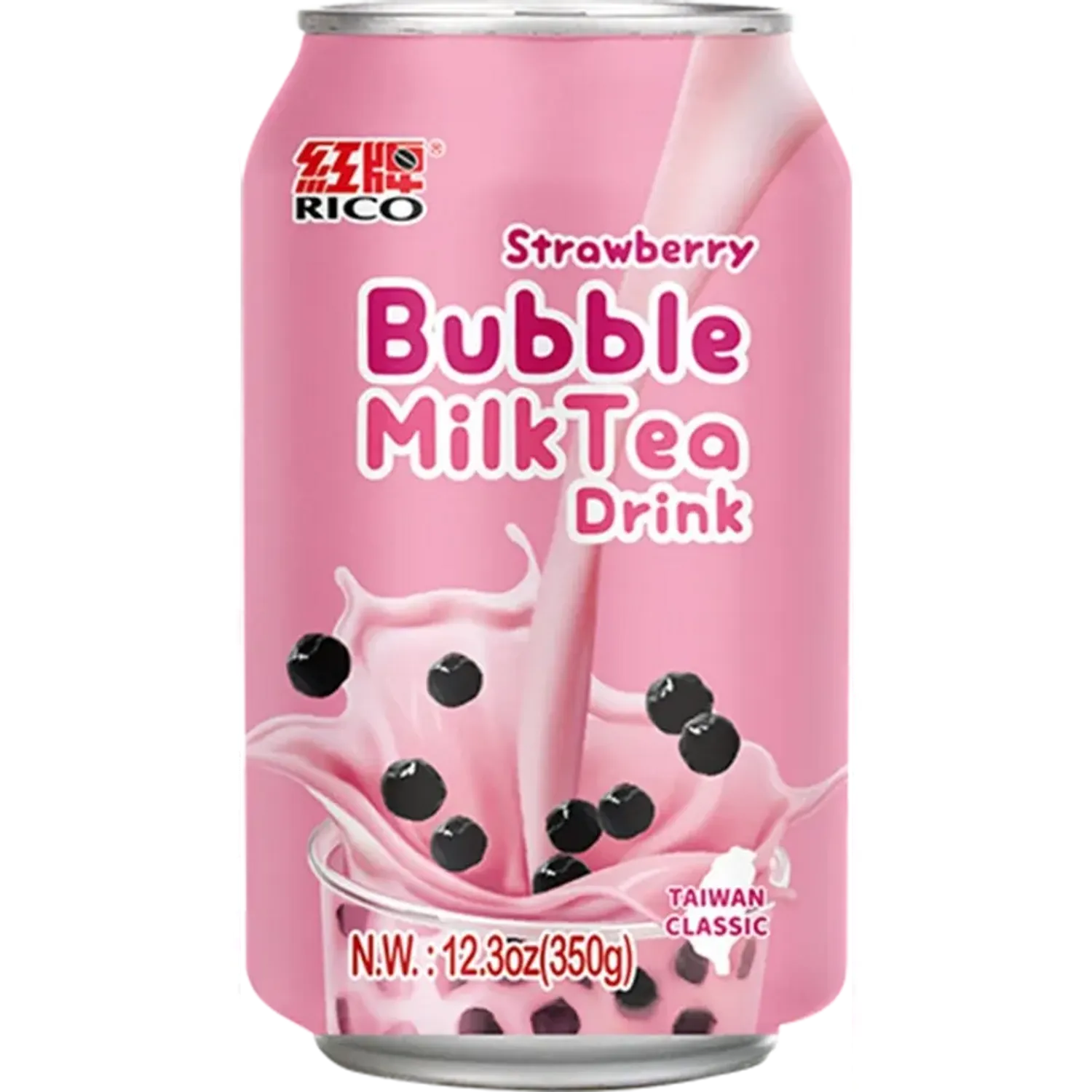 Bebida Rico Bubble Milk Tea Con Fresa X 350ml color varios | Platanitos