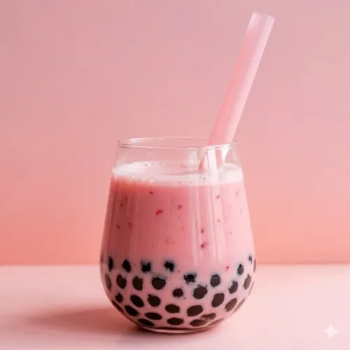 RICO Bebida Bubble Milk Tea Con Fresa X 350ml