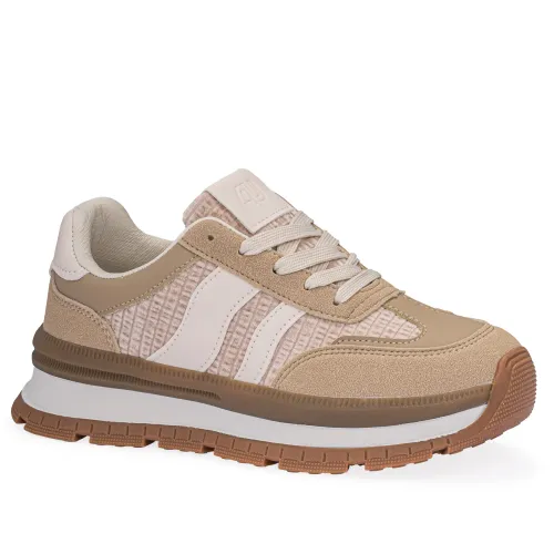 Zapatilla Just4U Dama Z Merie color beige | Platanitos