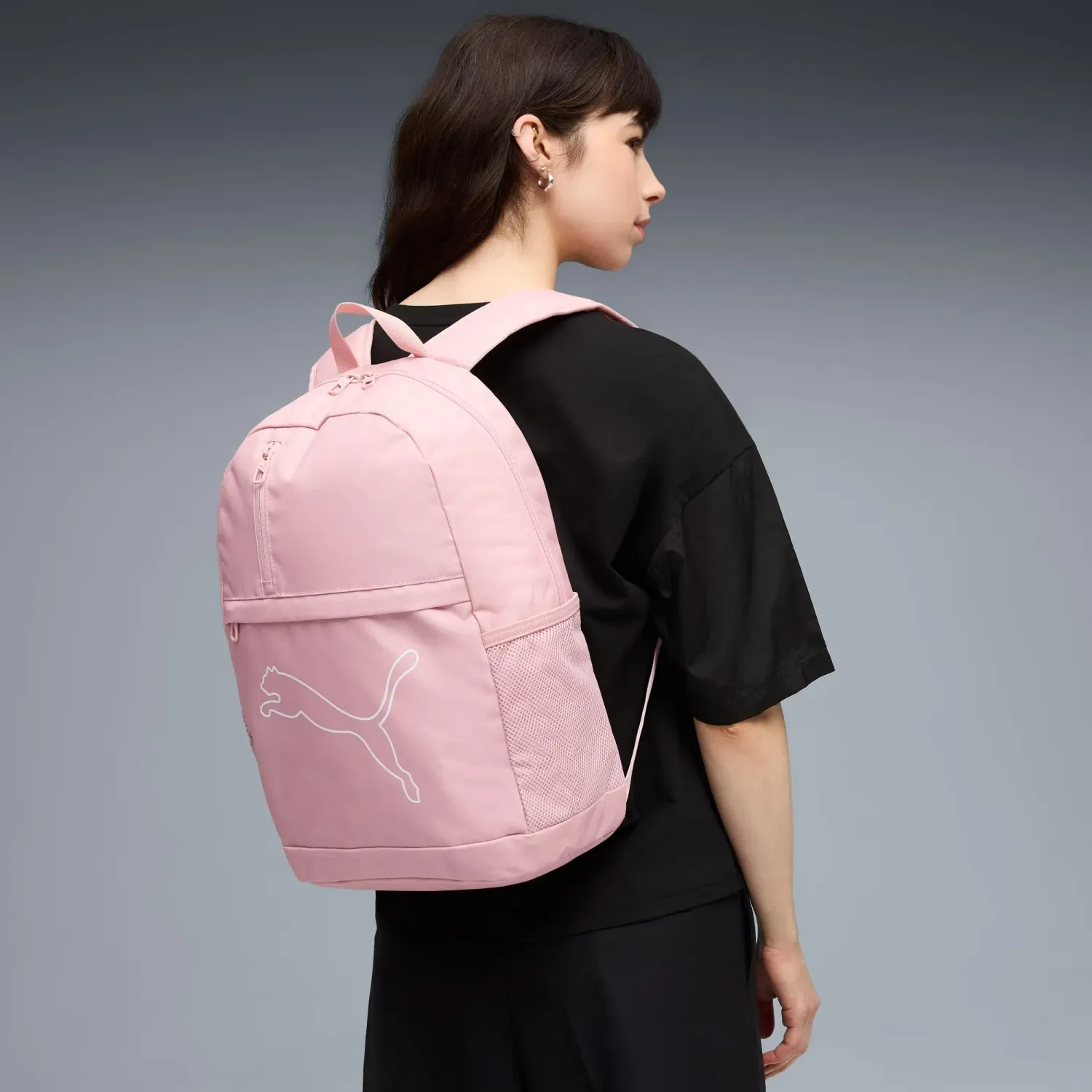 Mochila Puma Urbana Unisex Plus Backpack color rosado | Platanitos