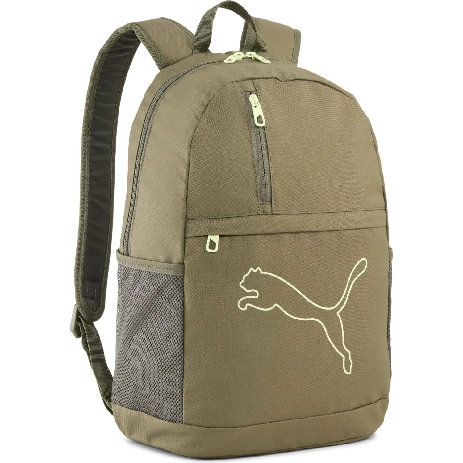 Mochila Puma Urbana Unisex Plus Backpack color verde | Platanitos