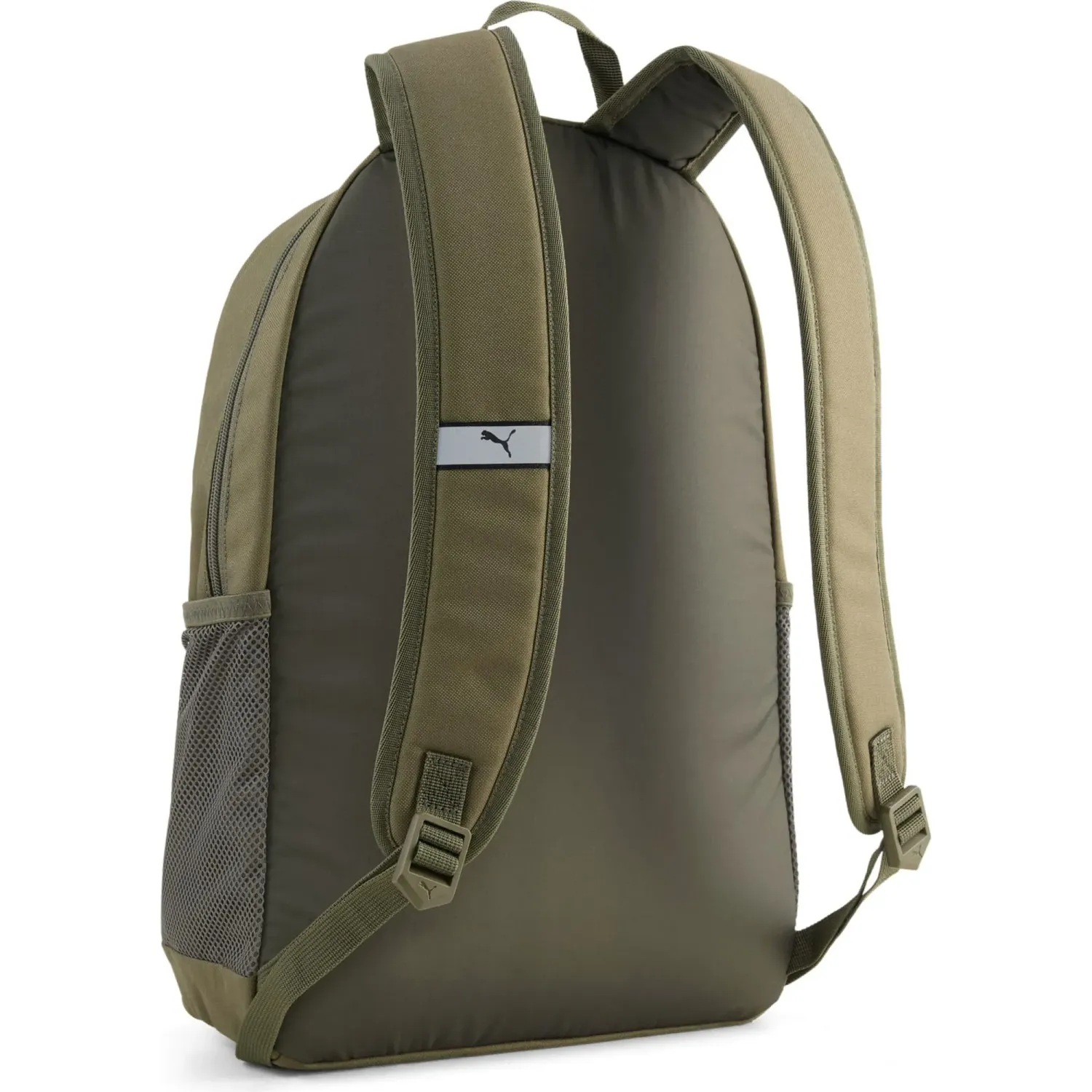 Mochila Puma Urbana Unisex Plus Backpack color verde | Platanitos