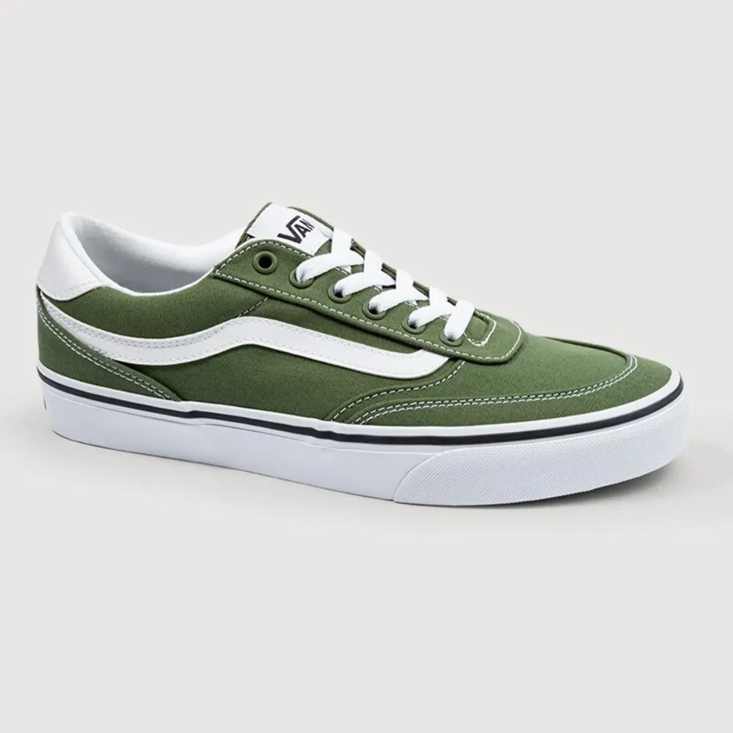 Zapatillas Vans Urbanas Hombre Brooklyn Ls color verde / blanco | Platanitos