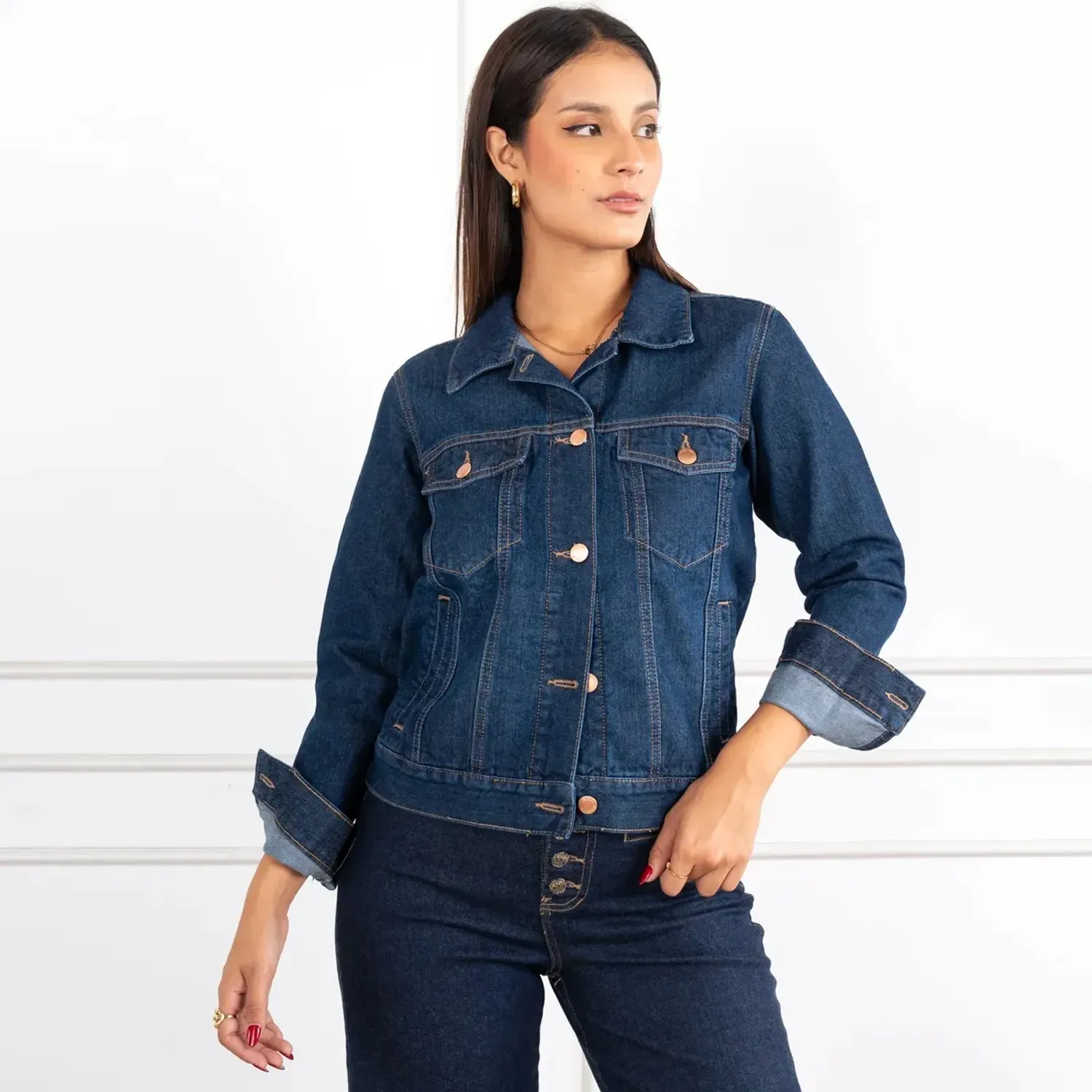 Casaca Jarola Denim Mary color natural | Platanitos
