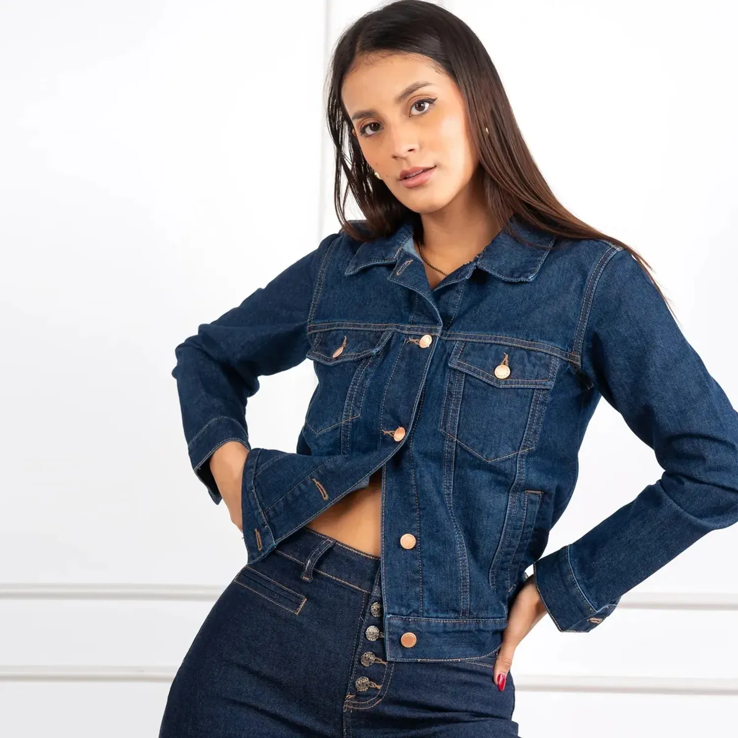 Casaca Jarola Denim Mary color natural | Platanitos