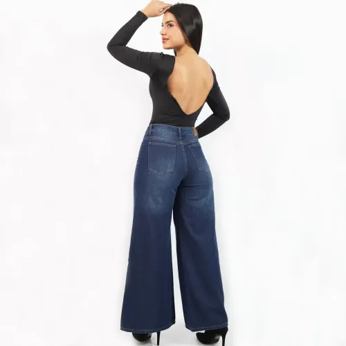 JAROLA Pantalón Palazo Denim Angela
