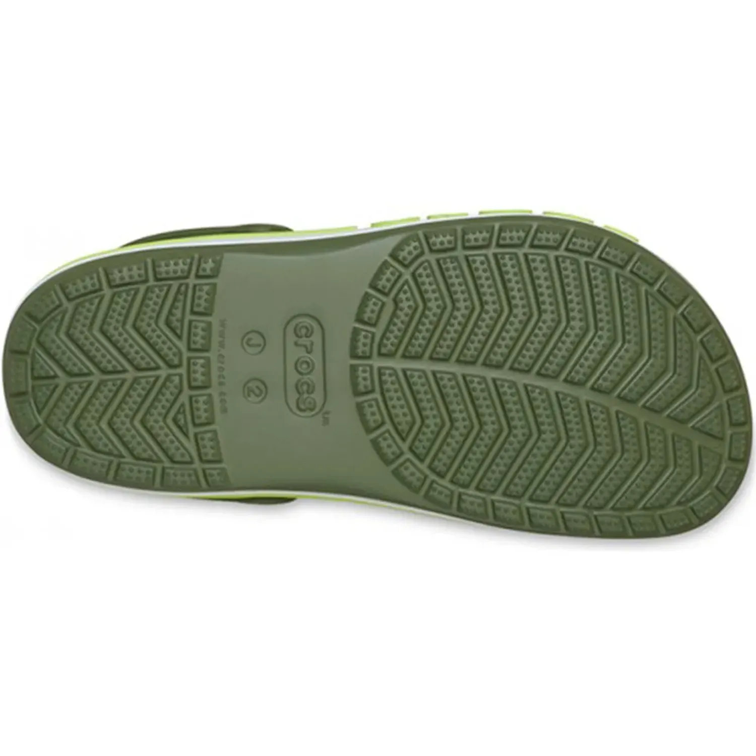 Zuecos Crocs Unisex Niños Bayaband Clog color verde | Platanitos
