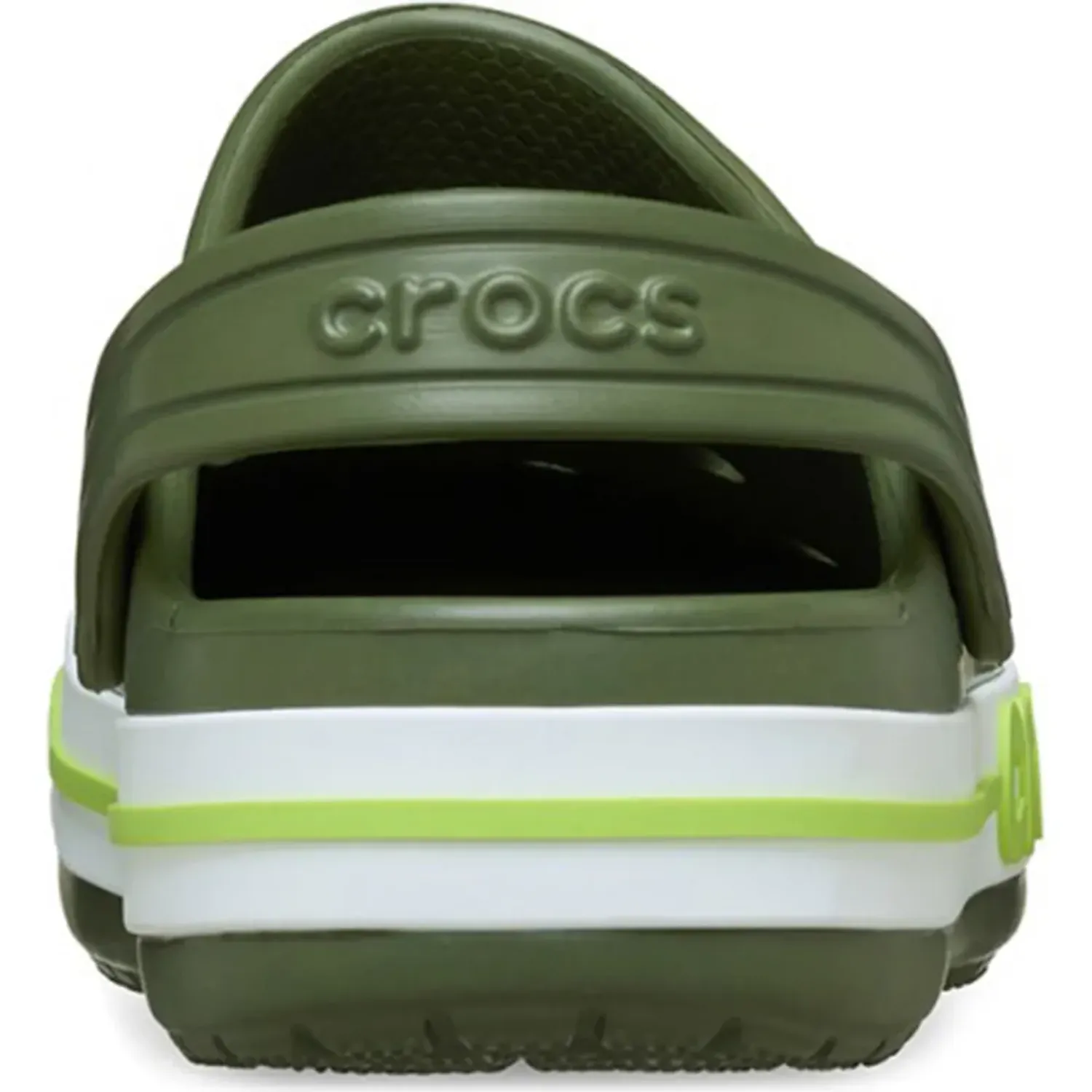 Zuecos Crocs Unisex Niños Bayaband Clog color verde | Platanitos