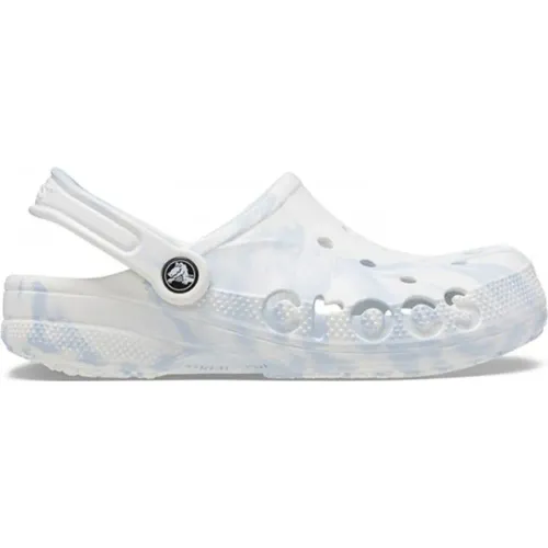 Hombre Mujer CROCS Blanco Zuecos Unisex Adulto Baya Marbled Clog
