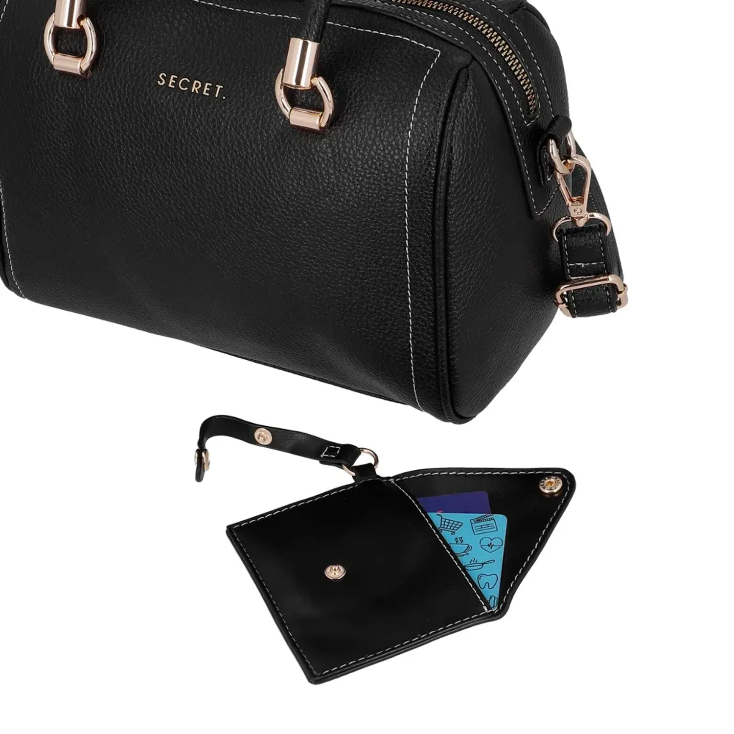 Secret Cartera Secret Mujer Dublin color negro | Platanitos