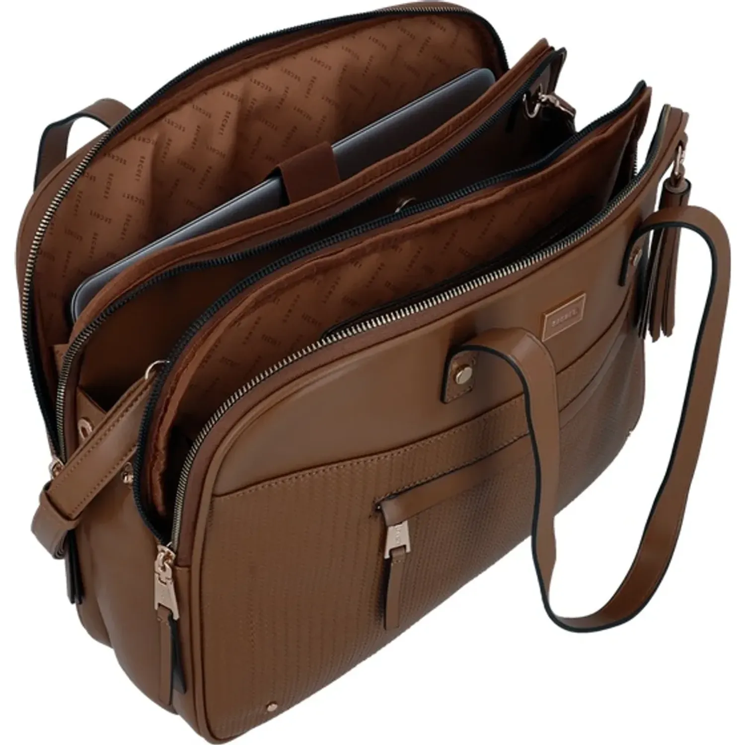 Cartera Secret Portalaptop Mujer Akraness 16 Plg color café | Platanitos