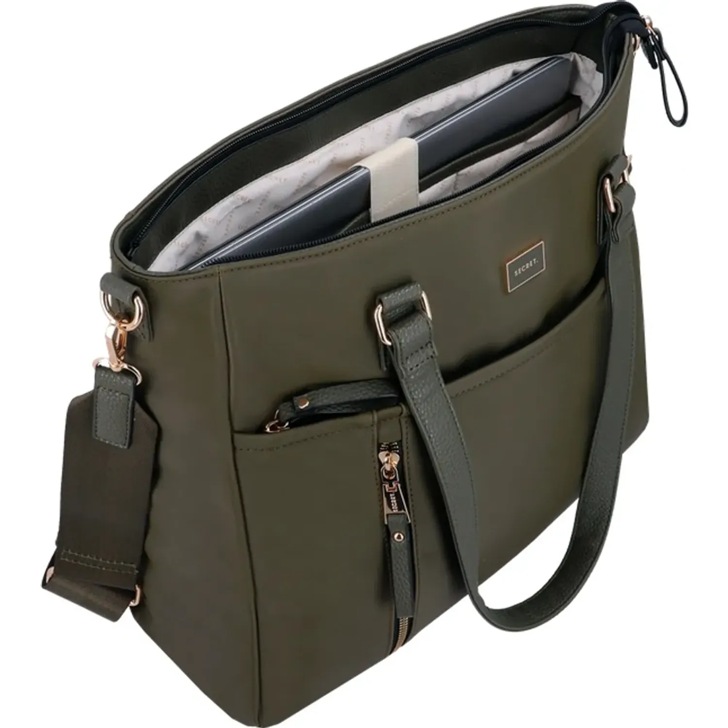 Cartera Secret Portalaptop Mujer Galicia 15 Plg color verde | Platanitos