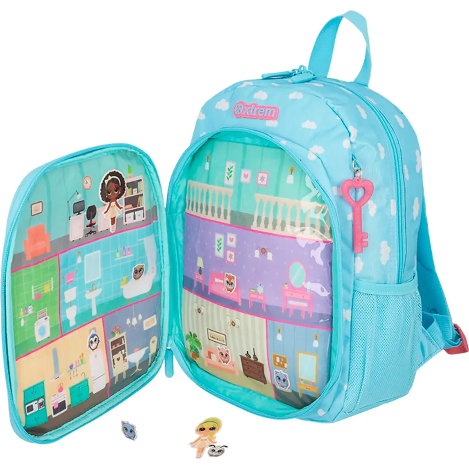 Xtrem Mochila Xtrem Niña Nova 6xt color celeste | Platanitos