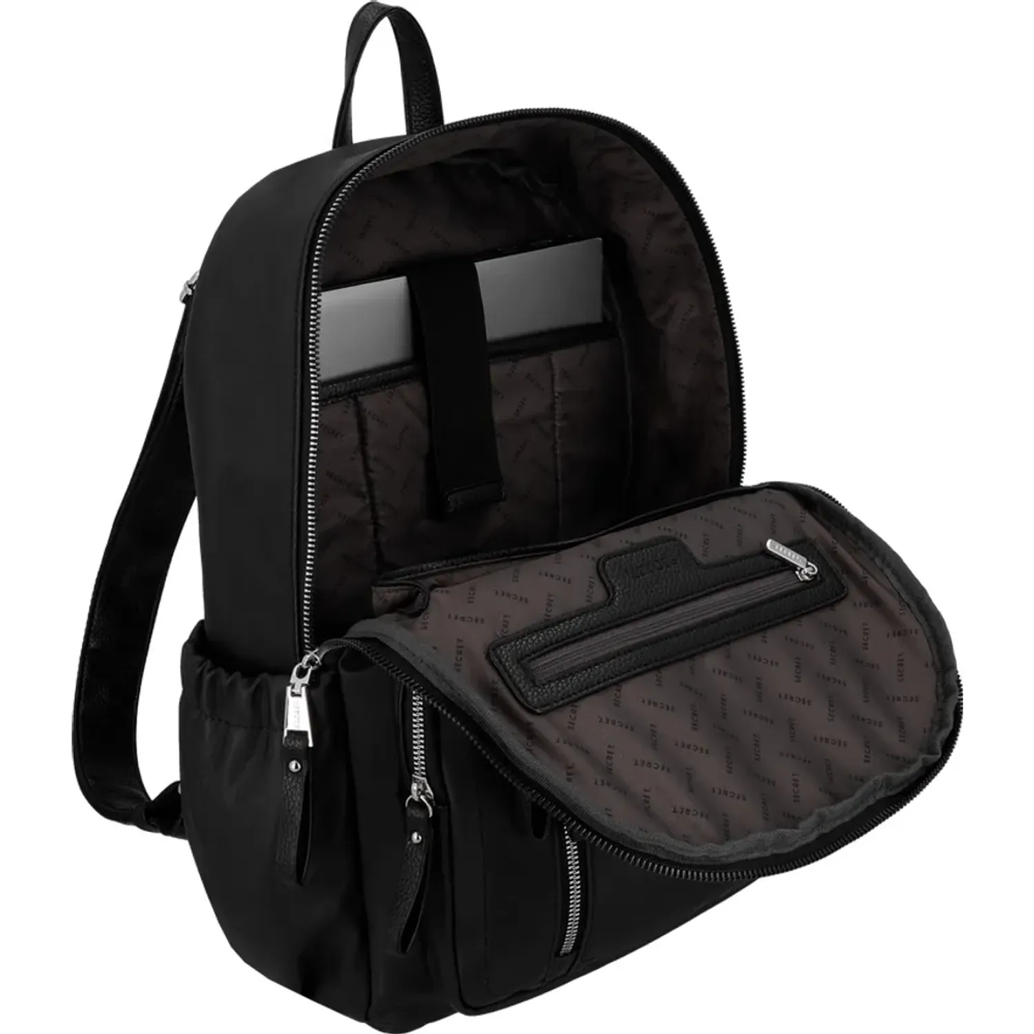 Mochila Secret Portalaptop Mujer Galicia 15 Plg color negro | Platanitos