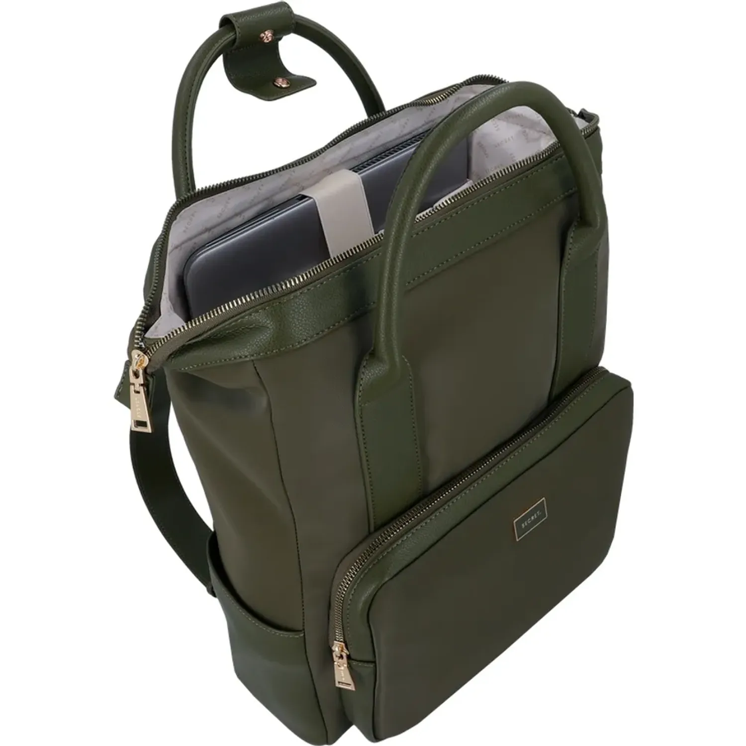 Secret Mochila Secret Portalaptop Mujer Trento 15 Plg color verde | Platanitos