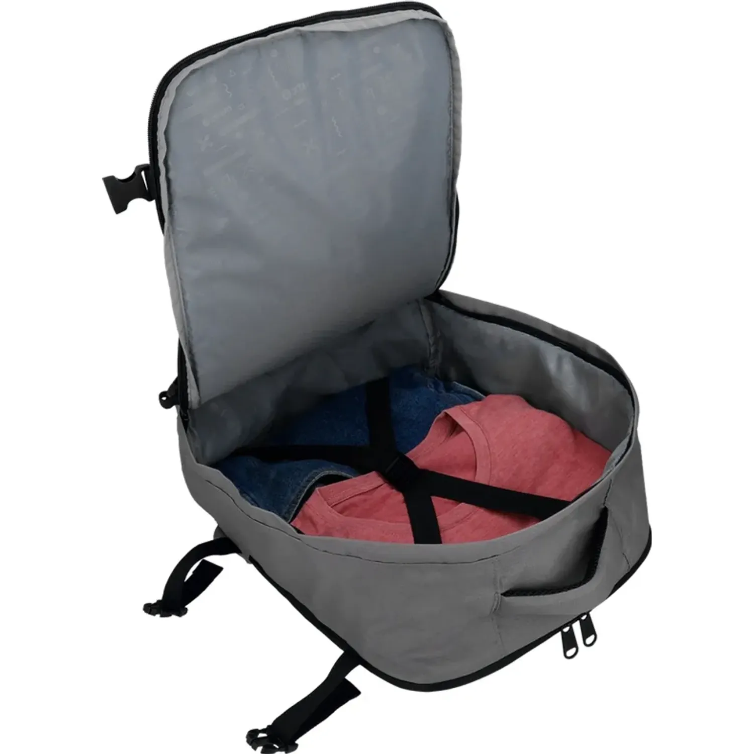 Mochila Xtrem Viajera Unisex Litemove 5xt 16 color gris | Platanitos