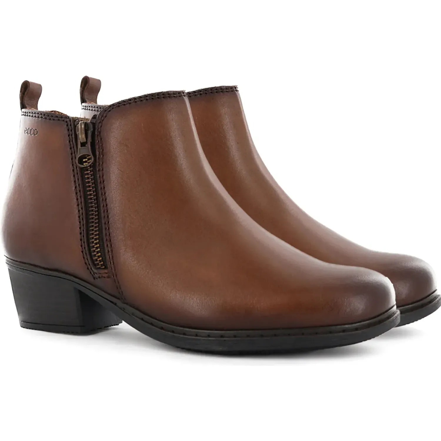 Botin Ecco Casual Mujer Dakota01 color toffee | Platanitos