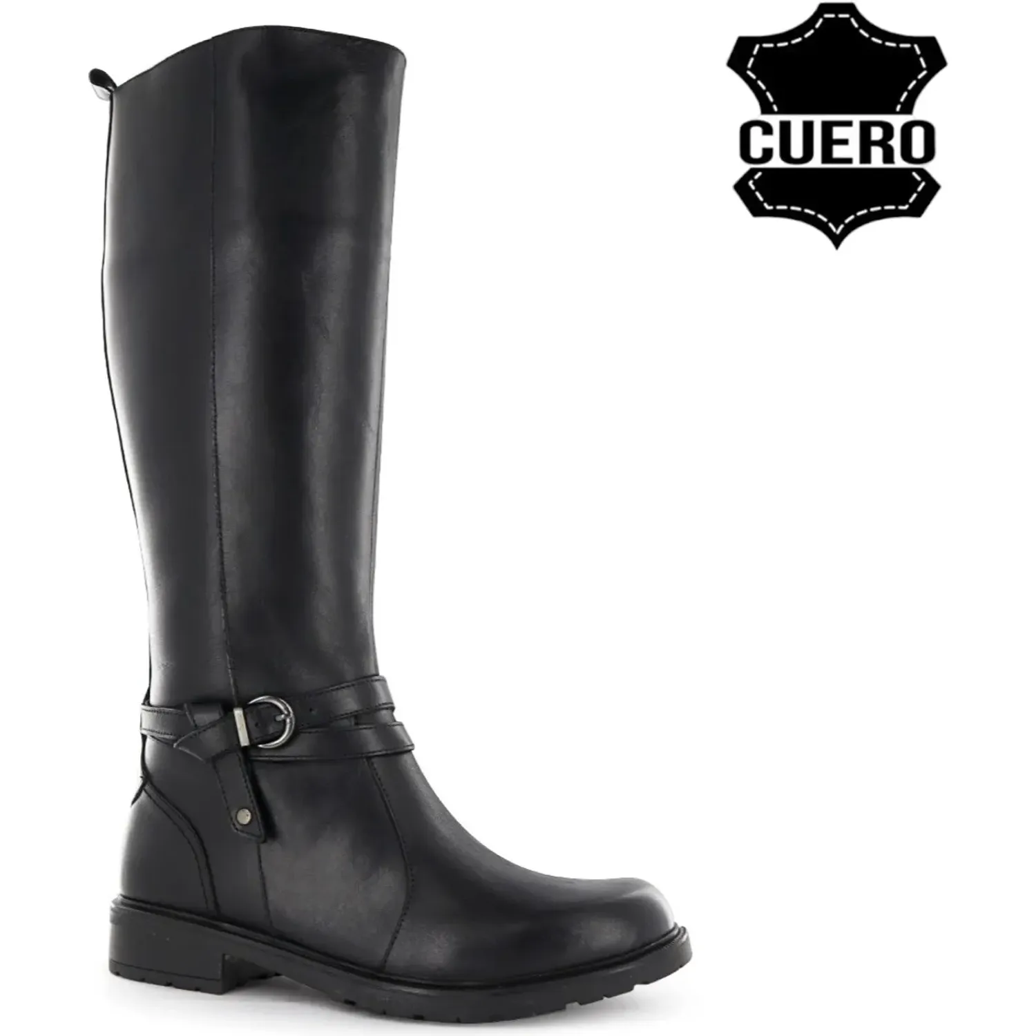 Bota Ecco Larga Casual Mujer Zumi04 color negro | Platanitos