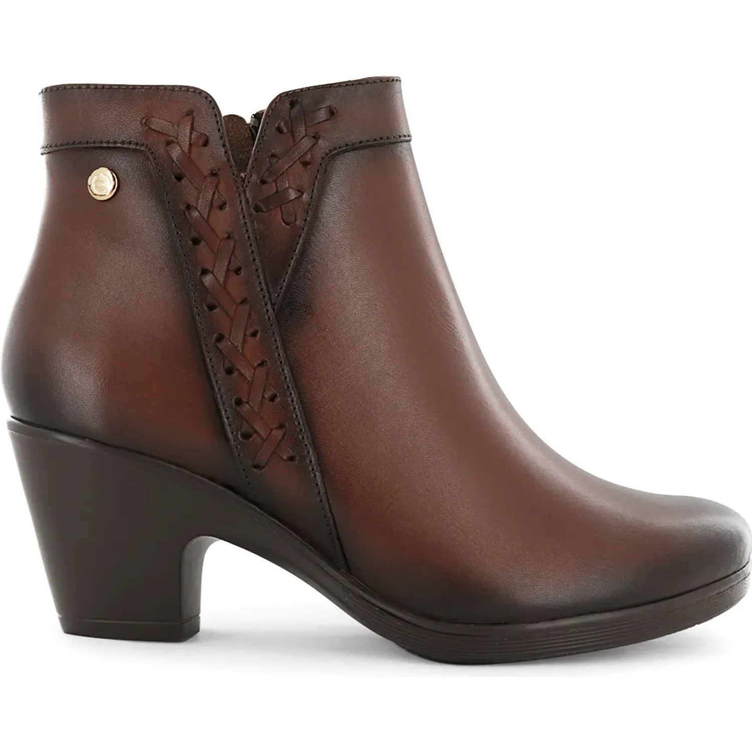Botin Ecco Confort Mujer Natalie80 color habano | Platanitos
