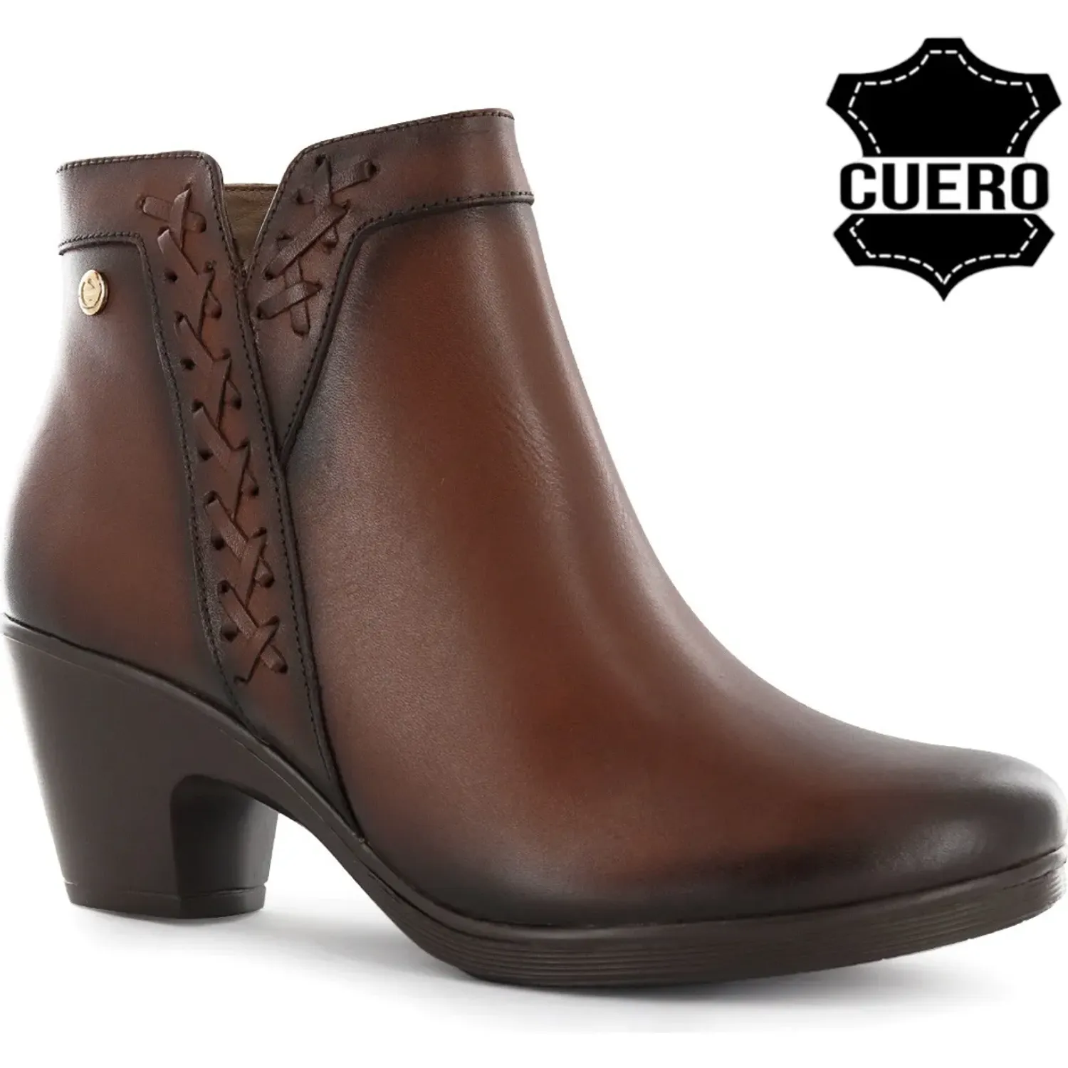 Botin Ecco Confort Mujer Natalie80 color habano | Platanitos