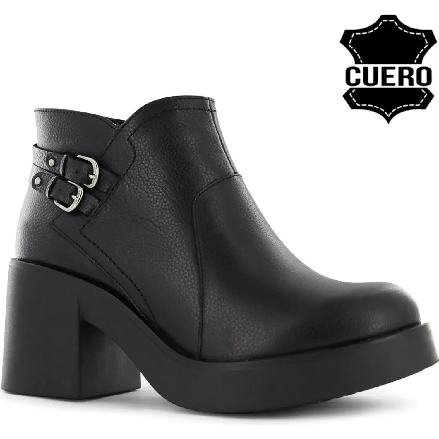 Botin Ecco Casual Mujer Oletta07 color negro | Platanitos