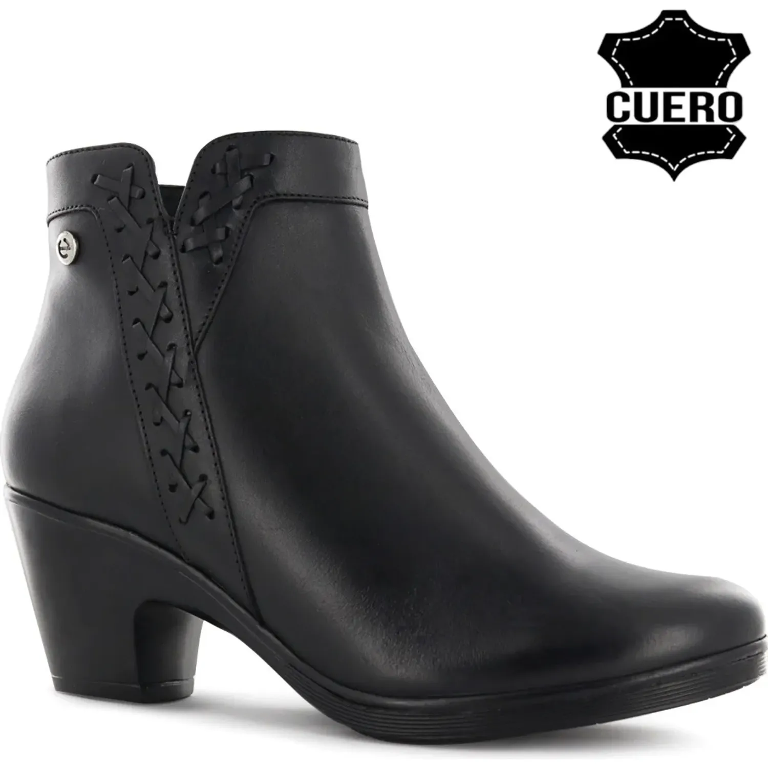 Botin Ecco Confort Mujer Natalie80 color negro | Platanitos