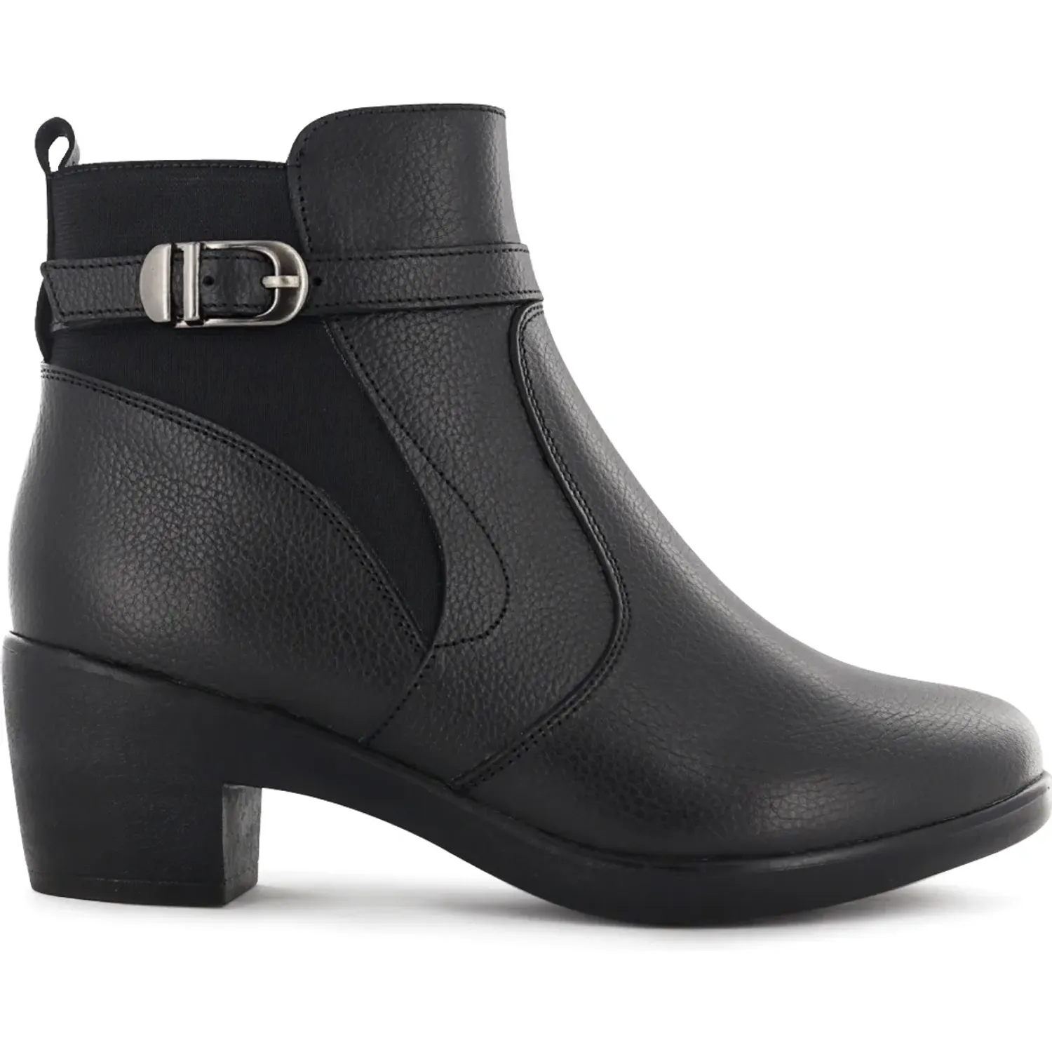 Botin Ecco Confort Mujer Asturias09 color negro | Platanitos