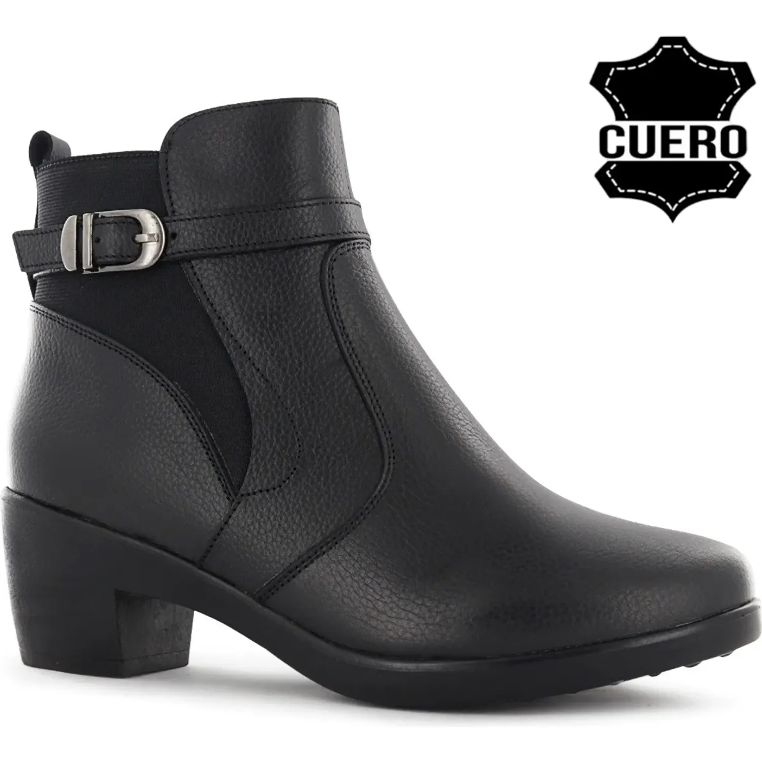 Botin Ecco Confort Mujer Asturias09 color negro | Platanitos