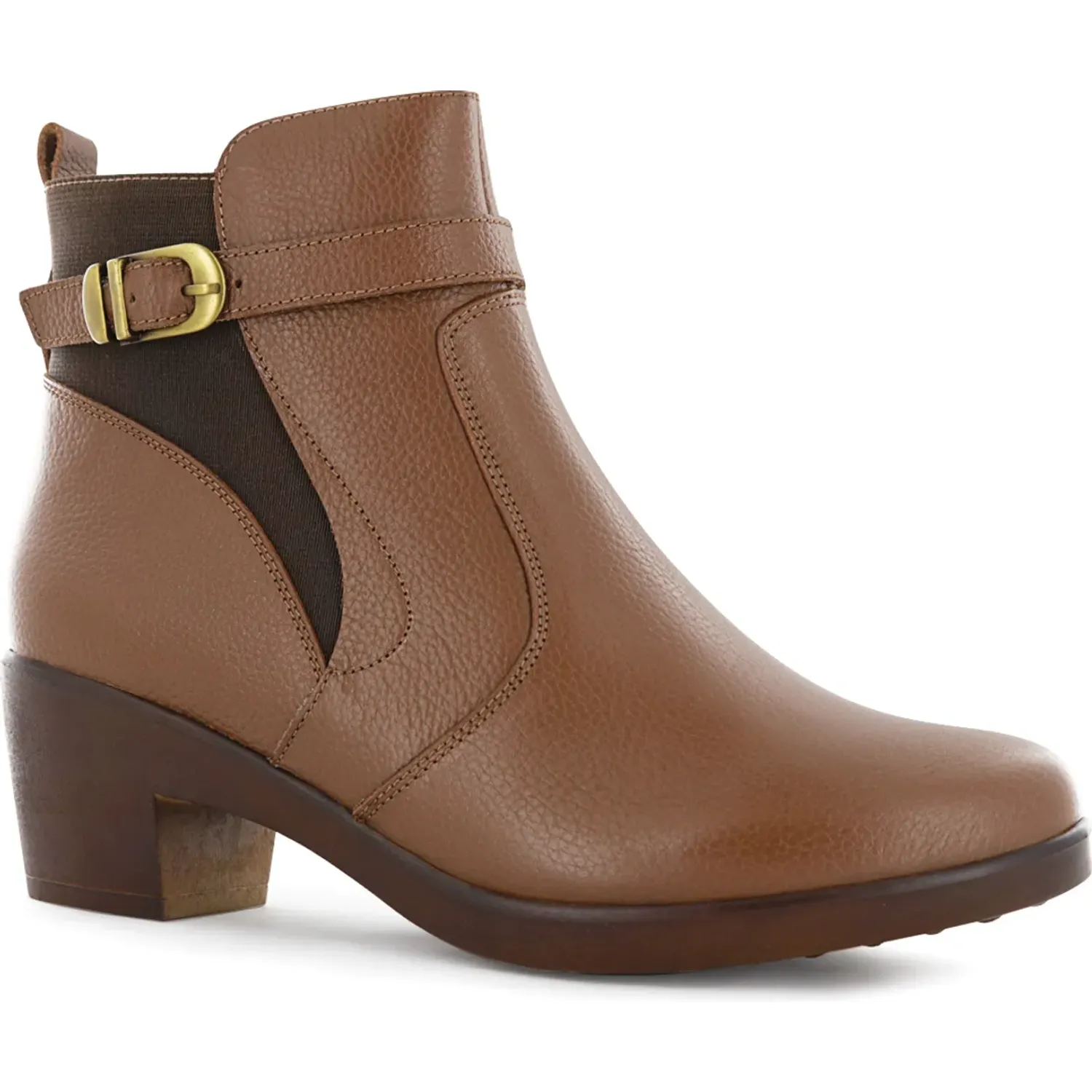 Botin Ecco Confort Mujer Asturias09 color tostado | Platanitos