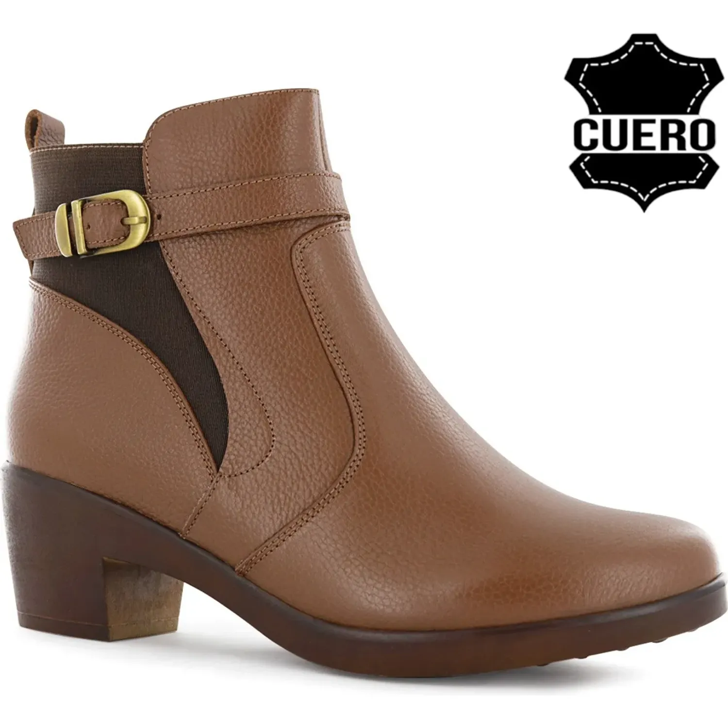 Botin Ecco Confort Mujer Asturias09 color tostado | Platanitos