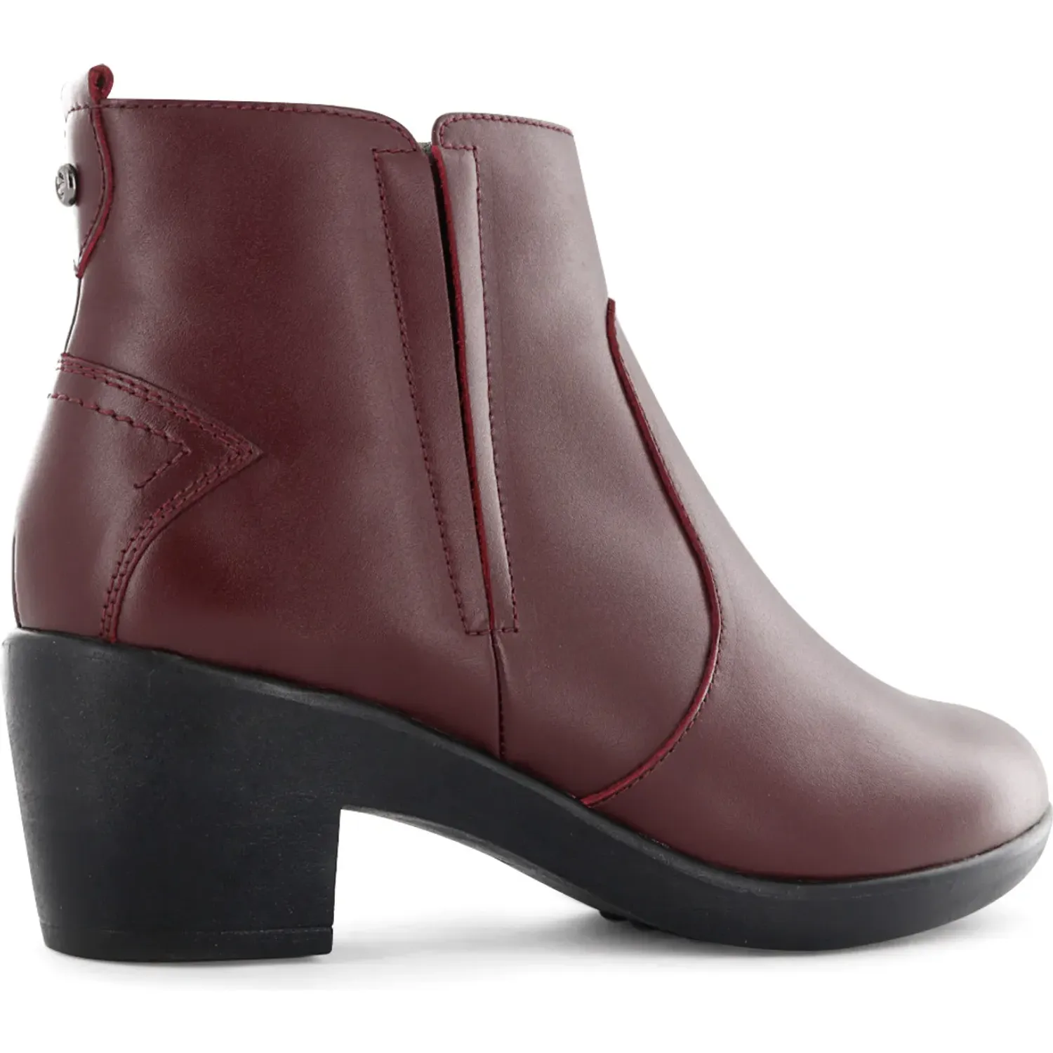 Botin Ecco Confort Mujer Asturias08 color guinda | Platanitos