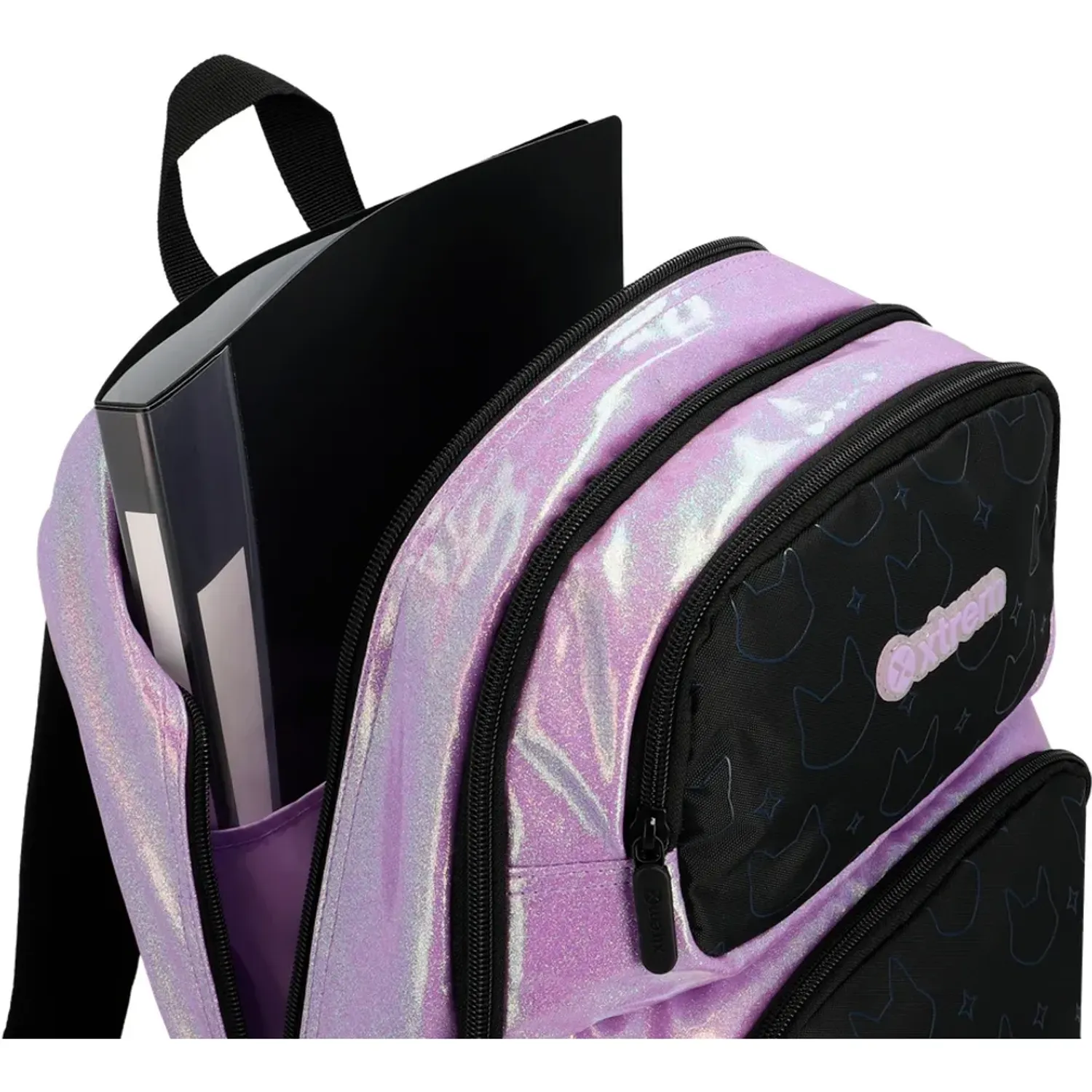 Mochila Xtrem Niña Hopper 2.0 6xt color negro | Platanitos